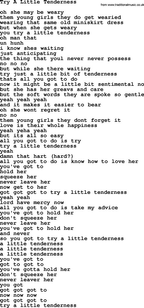 try a little tenderness lyrics|try a little tenderness original.